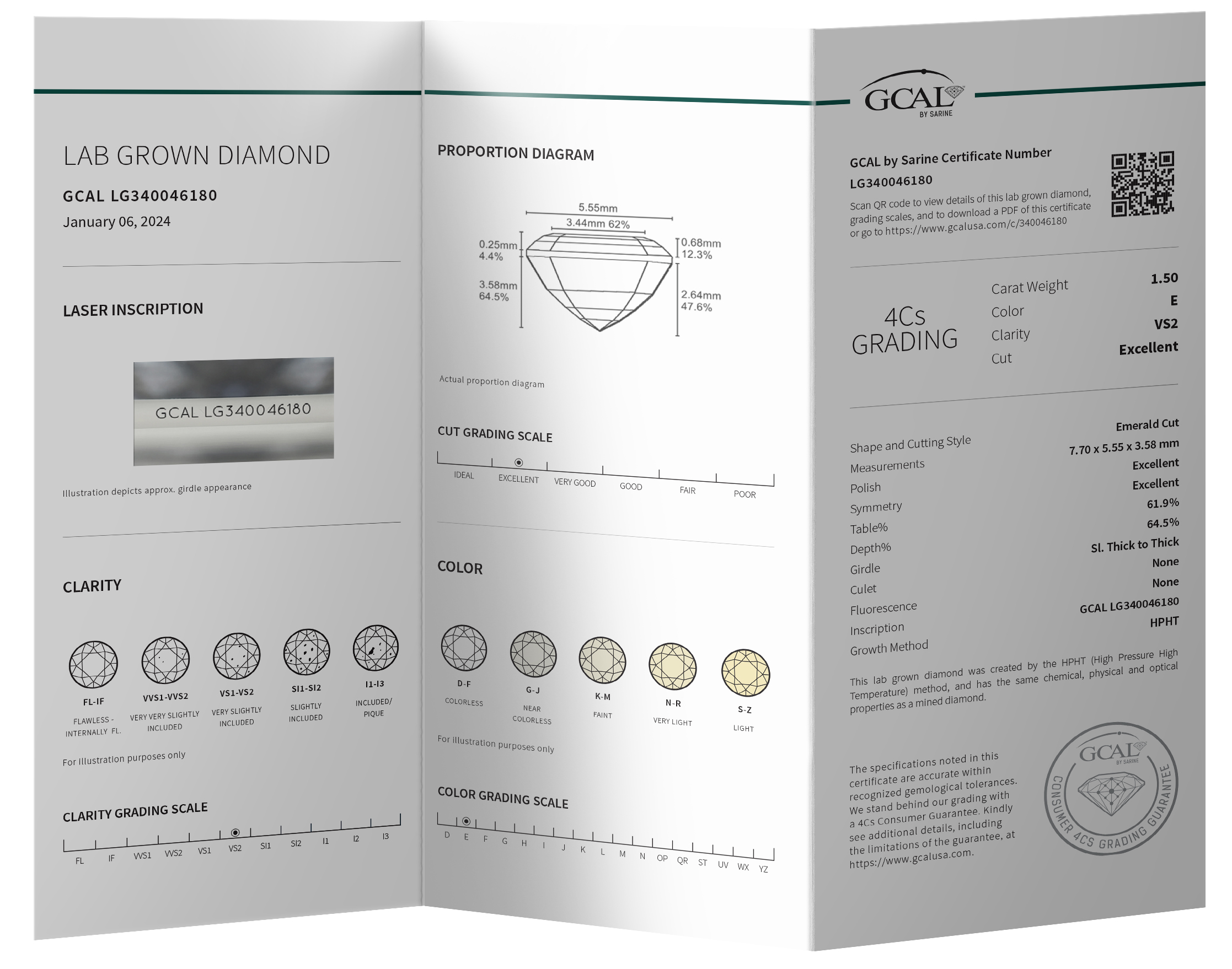 Lab Grown Diamond 4C's Essentials Certificate