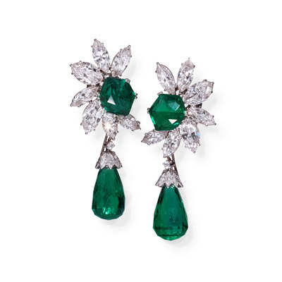 GCAL Jewelry Photography Diamond Emerald Earrings