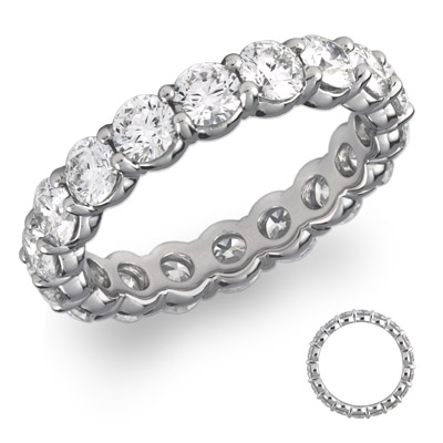 GCAL Jewelry Photography Platinum Diamond Eternity Band Anniversary Ring